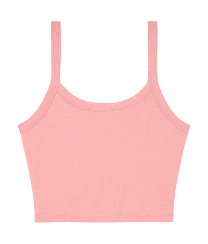 Bella Women`s Micro Rib Spaghetti Strap Tank, Solid Pink Blend, 2XL bedrucken, Art.-Nr. 025064327