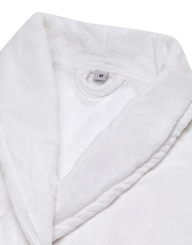 SG ACCESSORIES - TOWELS Como Velours Bath Robe, White, L bedrucken, Art.-Nr. 025640005