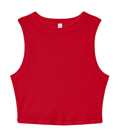 Bella Women`s Micro Rib Muscle Crop Tank, Solid Red Blend, 2XL bedrucken, Art.-Nr. 026064027
