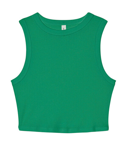 Bella Women`s Micro Rib Muscle Crop Tank, Solid Kelly Blend, M bedrucken, Art.-Nr. 026065294