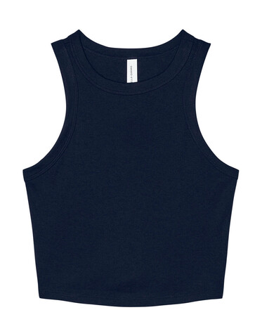 Bella Women`s Micro Rib Racer Tank, Solid Navy Blend, XS bedrucken, Art.-Nr. 027062092