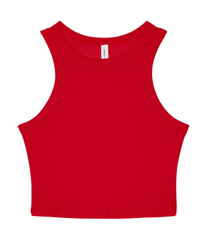 Bella Women`s Micro Rib Racer Tank, Solid Red Blend, M bedrucken, Art.-Nr. 027064024
