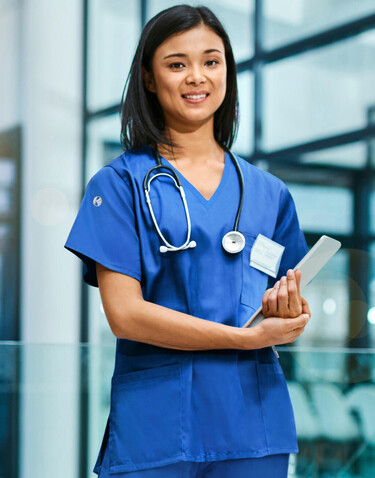 Karlowsky Ladies` Slip-on Tunic Essential Short Sl., White, S bedrucken, Art.-Nr. 029670003