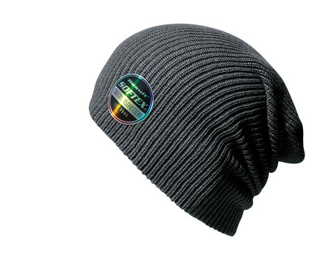 Result Caps Softex Beanie, Charcoal, One Size bedrucken, Art.-Nr. 031341300