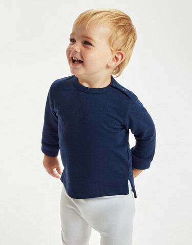 BabyBugz Baby Sweatshirt, Nautical Navy, 18-24 bedrucken, Art.-Nr. 031472015