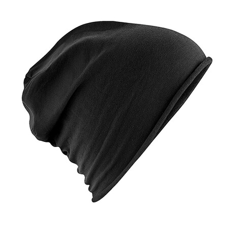 Beechfield Jersey Beanie, Black, One Size bedrucken, Art.-Nr. 031691010