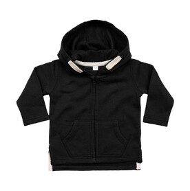 BabyBugz Baby Hoodie, Black, 6-12 bedrucken, Art.-Nr. 032471013