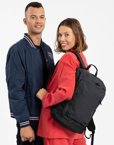 Shugon Jerusalem Laptop Backpack, Dark Grey/Black, One Size bedrucken, Art.-Nr. 036381420