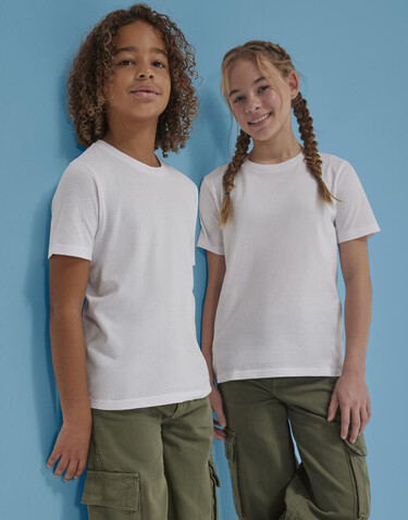 B &amp; C #E190 T-Shirt /kids, White, 9/11 (134/146) bedrucken, Art.-Nr. 036420006