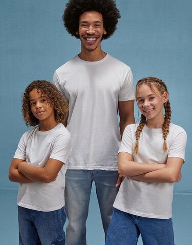 B &amp; C #E190 T-Shirt /kids, White, 9/11 (134/146) bedrucken, Art.-Nr. 036420006