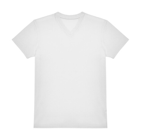 B &amp; C #E150 V T-Shirt, White, L bedrucken, Art.-Nr. 039420004