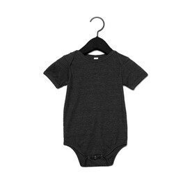 Bella Baby Jersey Short Sleeve One Piece, Dark Grey Heather, 12-18 bedrucken, Art.-Nr. 046061274