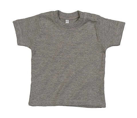 BabyBugz Baby T-Shirt, Heather Grey Melange Organic, 2-3 yrs bedrucken, Art.-Nr. 047471196