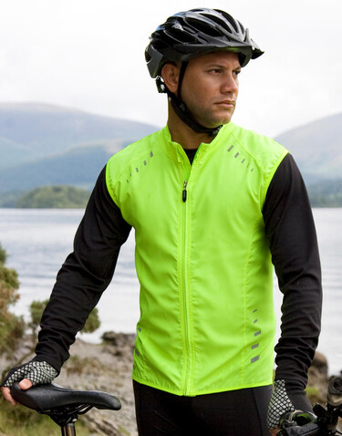 Result Spiro Bikewear Crosslite Gilet, Neon Lime, S bedrucken, Art.-Nr. 053335223