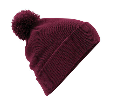 Beechfield Original Pom Pom Beanie, Burgundy, One Size bedrucken, Art.-Nr. 056694480