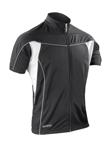 Result Bike Full Zip Top, Black/White, XL bedrucken, Art.-Nr. 064331506