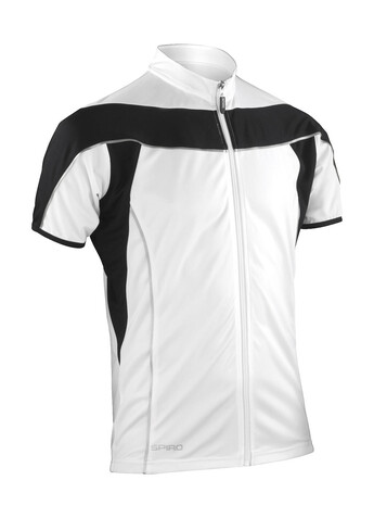 Result Bike Full Zip Top, White/Black, M bedrucken, Art.-Nr. 064330564