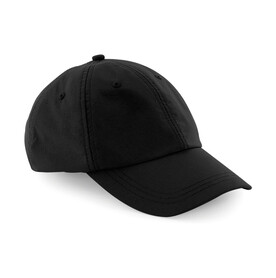 Beechfield Outdoor 6 Panel Cap, Black, One Size bedrucken, Art.-Nr. 065691010
