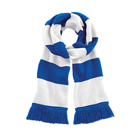 Beechfield Stadium Scarf, Bright Royal/White, One Size bedrucken, Art.-Nr. 072693510