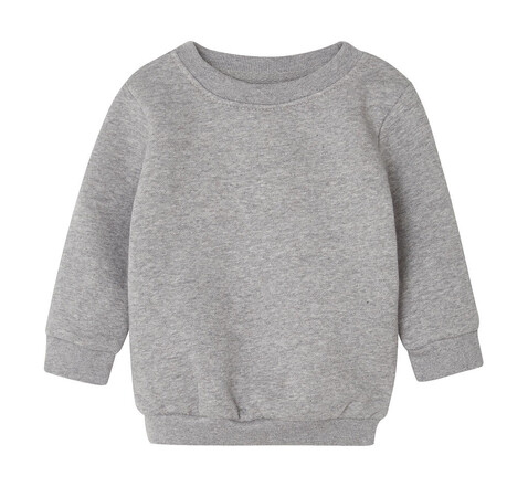 BabyBugz Baby Essential Sweatshirt, Heather Grey Melange, 12-18 bedrucken, Art.-Nr. 074471264