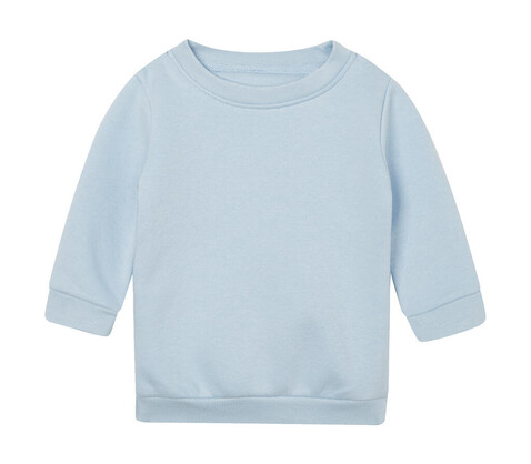 BabyBugz Baby Essential Sweatshirt, Dusty Blue, 6-12 bedrucken, Art.-Nr. 074473113