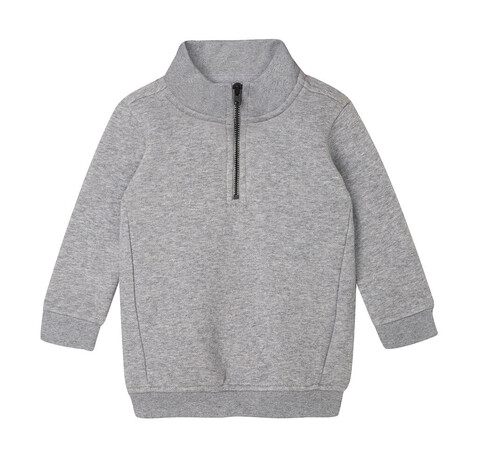BabyBugz Baby Quarter Zip Sweat, Heather Grey Melange, 12-18 bedrucken, Art.-Nr. 076471264 BabyBugz Baby Quarter Zip Sweat, Heather Grey Melange, 12-18 bedrucken, Art.-Nr. 076471264