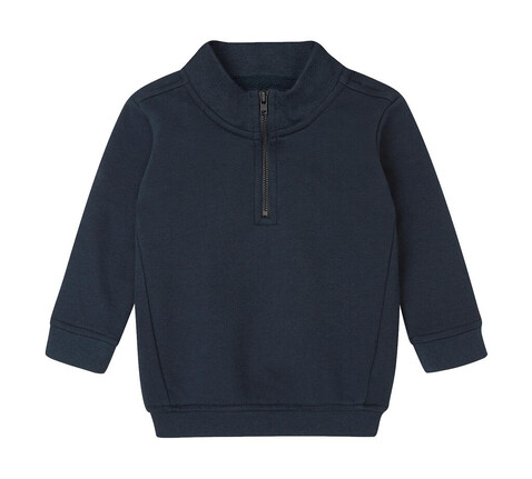 BabyBugz Baby Quarter Zip Sweat, Navy, 6-12 bedrucken, Art.-Nr. 076472003
