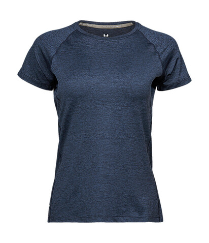 Tee Jays COOLdry Ladies` Tee, Navy Melange, L bedrucken, Art.-Nr. 077542095
