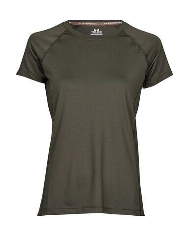 Tee Jays COOLdry Ladies` Tee, Deep Green, M bedrucken, Art.-Nr. 077545104