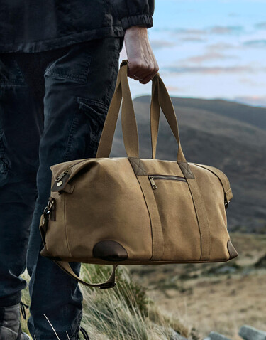 Quadra Heritage Waxed Canvas Holdall, Olive Green, One Size bedrucken, Art.-Nr. 078305300 Quadra Heritage Waxed Canvas Holdall, Olive Green, One Size bedrucken, Art.-Nr. 078305300