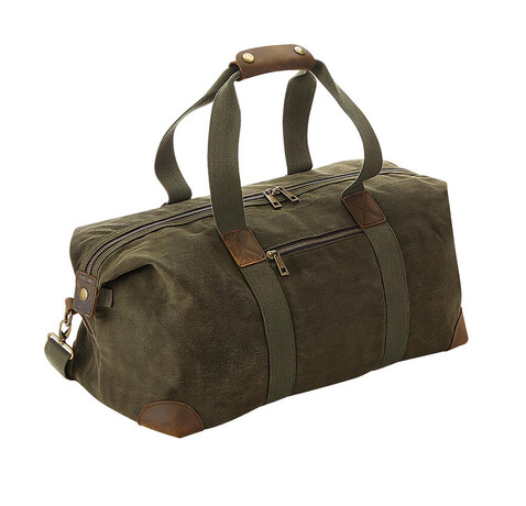 Quadra Heritage Waxed Canvas Holdall, Olive Green, One Size bedrucken, Art.-Nr. 078305300 Quadra Heritage Waxed Canvas Holdall, Olive Green, One Size bedrucken, Art.-Nr. 078305300