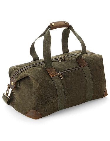 Quadra Heritage Waxed Canvas Holdall, Olive Green, One Size bedrucken, Art.-Nr. 078305300 Quadra Heritage Waxed Canvas Holdall, Olive Green, One Size bedrucken, Art.-Nr. 078305300