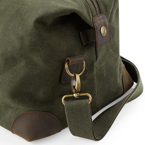 Quadra Heritage Waxed Canvas Holdall, Olive Green, One Size bedrucken, Art.-Nr. 078305300 Quadra Heritage Waxed Canvas Holdall, Olive Green, One Size bedrucken, Art.-Nr. 078305300
