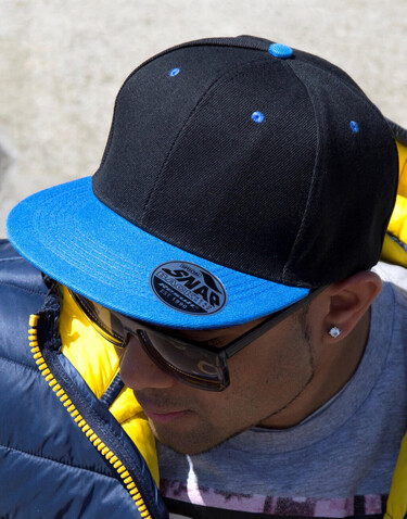 Result Caps Bronx Original Flat Peak Dual Color, Black/Lime, One Size bedrucken, Art.-Nr. 082341710
