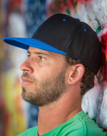Result Caps Bronx Original Flat Peak Dual Color, Black/Lime, One Size bedrucken, Art.-Nr. 082341710