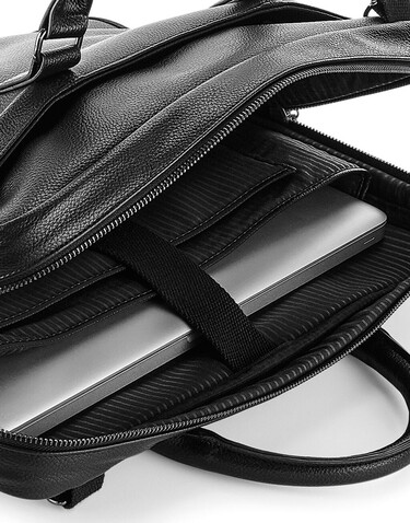 Quadra NuHide™ Slimline Laptop Brief, Black, One Size bedrucken, Art.-Nr. 083301010