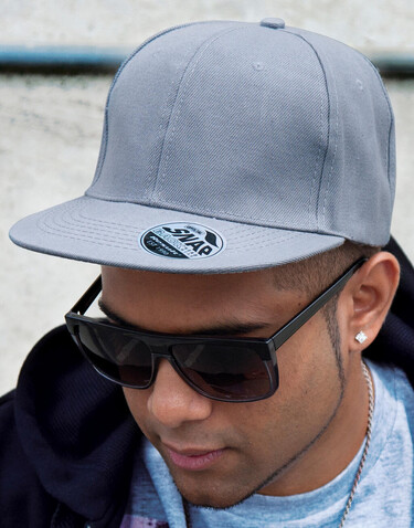 Result Caps Bronx Original Flat Peak Snap Back Cap, White, One Size bedrucken, Art.-Nr. 083340000