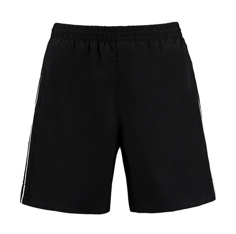 Kustom Kit Classic Fit Track Short, Black/White, 2XL bedrucken, Art.-Nr. 084111507