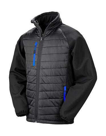 Result Compass Padded Softshell, Black/Royal, 4XL bedrucken, Art.-Nr. 084331949