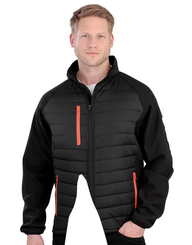Result Compass Padded Softshell, Black/Lime, 4XL bedrucken, Art.-Nr. 084331719