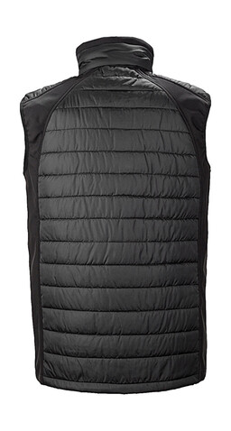 Result Compass Padded Softshell Gilet, Black/Lime, 4XL bedrucken, Art.-Nr. 085331719