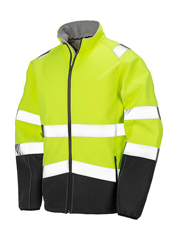 Result Printable Safety Softshell, Fluorescent Yellow/Black, L bedrucken, Art.-Nr. 086336715