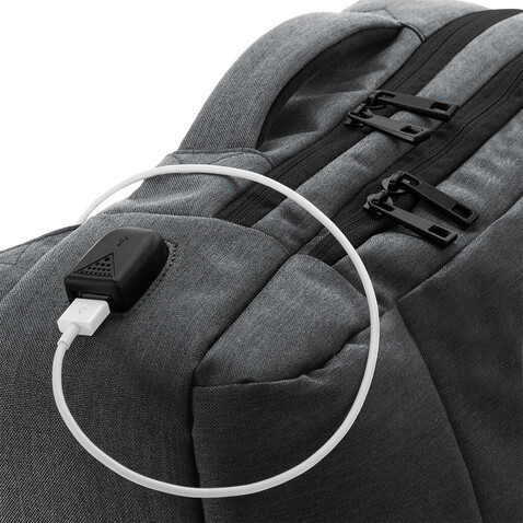 Quadra Q-Tech Charge Convertible Backpack, Granite Marl, One Size bedrucken, Art.-Nr. 088301100