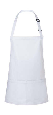Karlowsky Short Bib Apron Basic with Buckle and Pocket, White, One Size bedrucken, Art.-Nr. 088670000 Karlowsky Short Bib Apron Basic with Buckle and Pocket, White, One Size bedrucken, Art.-Nr. 088670000