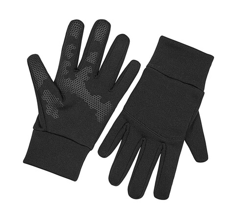 Beechfield Softshell Sports Tech Gloves, Black, S/M bedrucken, Art.-Nr. 089691011