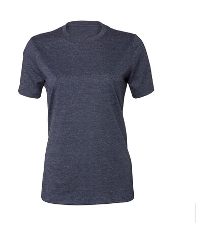 Bella Women`s Relaxed CVC Jersey Short Sleeve Tee, Heather Navy, M bedrucken, Art.-Nr. 095062044