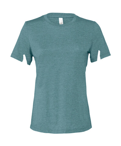 Bella Women`s Relaxed CVC Jersey Short Sleeve Tee, Heather Deep Teal, M bedrucken, Art.-Nr. 095063274