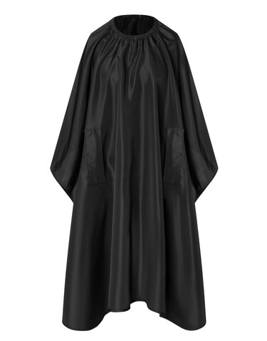 Karlowsky Salon Hairdresser`s Cape with Hand Grips, Black, One Size bedrucken, Art.-Nr. 096671010