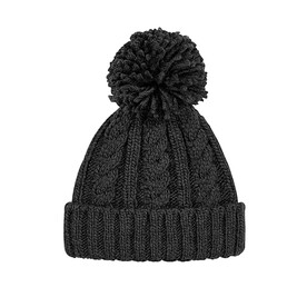 Beechfield Cable Knit Melange Beanie, Black, One Size bedrucken, Art.-Nr. 096691010 Beechfield Cable Knit Melange Beanie, Black, One Size bedrucken, Art.-Nr. 096691010