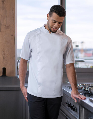 Karlowsky Short-Sleeve Chef Jacket Modern-Look, Anthracite, 46 (S) bedrucken, Art.-Nr. 097671400